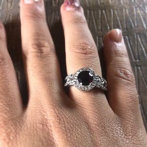 Lab created ring. Garnet like stone.